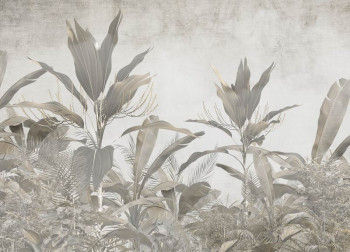 Fotobehang met een weelderige botanische jungle-afbeelding, vol groene tinten en levendige bladeren, perfect voor een natuurlijke en tropische uitstraling.