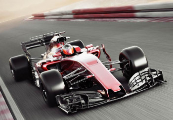 Fotobehang Formule 1-Auto in Actie