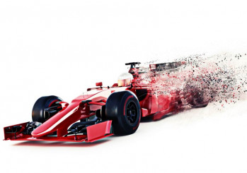 Fotobehang Formule 1-Auto in de Snelheid van het Licht