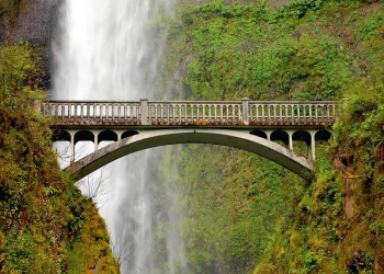 Fotobehang Multnomah Falls, Oregon