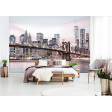 Een fotobehang van de Brooklyn Bridge in New York, USA voor de woonkamer en slaapkamer.