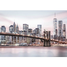 Brooklyn Bridge fotobehang, stadse brug in New York, USA.