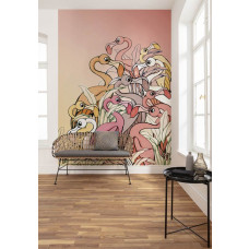 Fotobehang Flamingo's - 200 x 280 cm