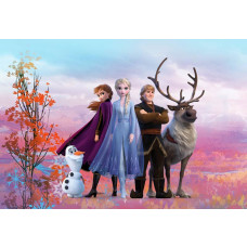 Frozen Iconic fotobehang met alle iconische karakters uit de film, ontworpen voor een fan van de film.