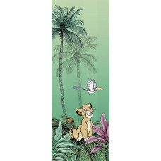 Disney Lion King fotobehang met Simba in de jungle, ideaal voor een avontuurlijke kinderkamer.