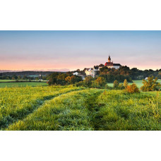 Abdij van Andechs klooster fotobehang, met een schilderachtig uitzicht.