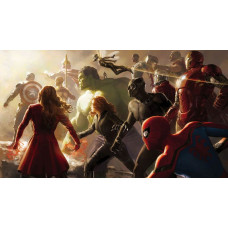 Fotobehang Avengers final battle, het ultieme gevecht uit de Marvel-films.