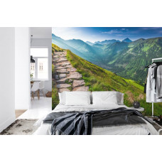 Fotobehang Bergpad langs de Bergtoppen