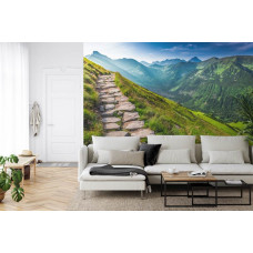 Fotobehang Bergpad langs de Bergtoppen