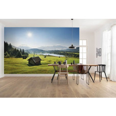 Fotobehang Bergweide voor Karwendel - 450 x 280 cm