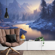 Fotobehang Betoverend Winterlandschap