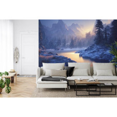 Fotobehang Betoverend Winterlandschap