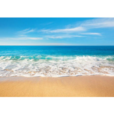 Fotobehang Blauwe Zee en Strand