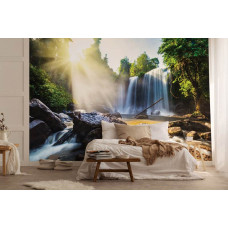 Fotobehang Bosbeleving met Adembenemende Waterval