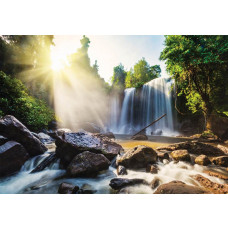 Fotobehang Bosbeleving met Adembenemende Waterval