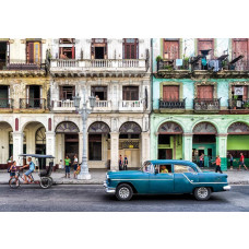 Fotobehang van de stad Havana in Cuba, kleurrijk en levendig.