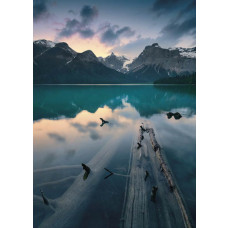 Fotobehang van Emerald Lake in Yoho National Park, met een prachtig uitzicht over het meer.