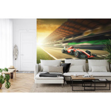 Fotobehang Formule 1-Auto over de Streep