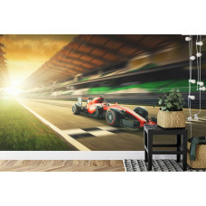 Fotobehang Formule 1-Auto over de Streep