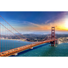 Fotobehang van de Golden Gate Bridge in San Francisco, een iconisch beeld van de stad.