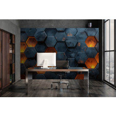 Fotobehang Hexagon Lava