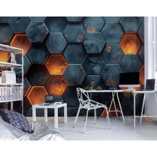 Fotobehang Hexagon Lava