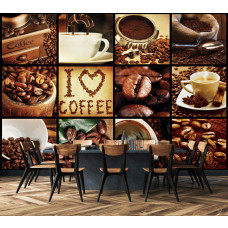 Fotobehang I Love Coffee Collage