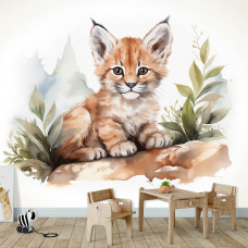 Fotobehang Kleine Lynx