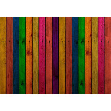 Fotobehang Kleurrijke Planken
