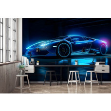 Fotobehang Lamborghini Neon