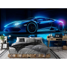 Fotobehang Lamborghini Neon