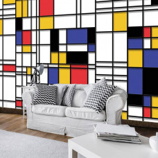 Fotobehang Piet Mondriaan Compositie