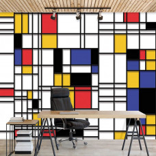 Fotobehang Piet Mondriaan Compositie