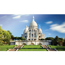 Fotobehang van de Sacré-Coeur op de Montmartre in Parijs, iconisch gebouw.