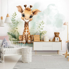 Fotobehang Schattige Giraffe