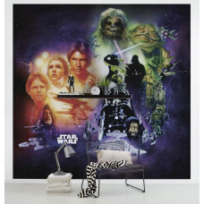 Fotobehang Star Wars Classic Poster Collage - 250 x 250 cm