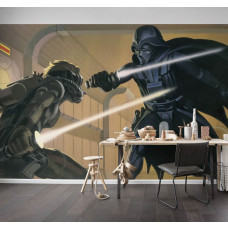 Fotobehang Star Wars Classic RMQ Vader vs Luke - 500 x 250 cm