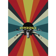 Hyperspace fotobehang uit Star Wars toont een dynamische hypersprong, met intense kleuren en snelheidseffecten.