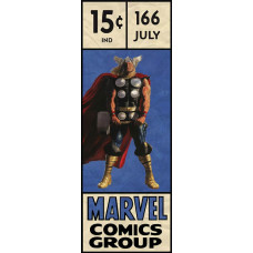 Thor retro comic fotobehang met klassieke comic art stijl en speelse elementen.