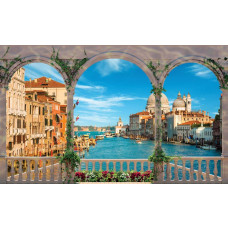 Fotobehang Venetië vanaf het Terras in 3D
