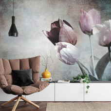 Fotobehang Vintage Tulpen