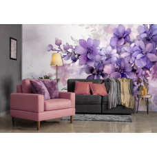 Fotobehang Violet Bloemen