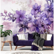 Fotobehang Violet Bloemen