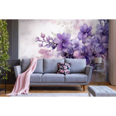 Fotobehang Violet Bloemen