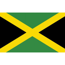 Fotobehang met de vlag van Jamaica, felgekleurd.