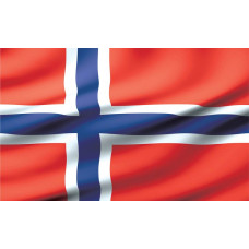 Noorse vlag op fotobehang, een icoon van Noorwegen.