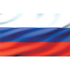 Russische vlag op fotobehang, rood, wit en blauw.