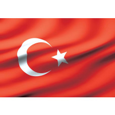 Turkse vlag op fotobehang, symbool van Turkije.