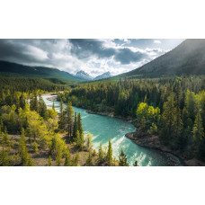 Wild Canada met een prachtig uitzicht op de Rocky Mountains.