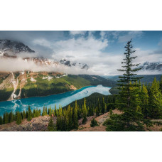 Wonderland Canada met uitzicht op Peyto Lake en de Rocky Mountains.